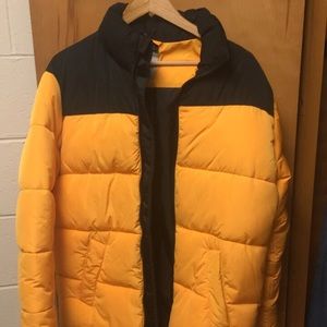 Yellow winter coat